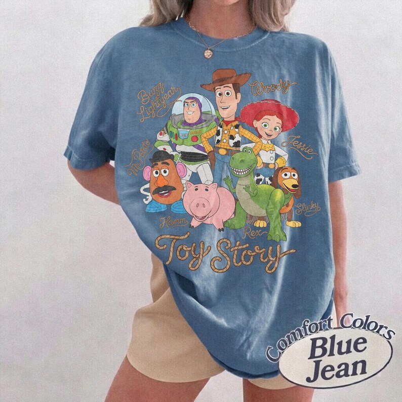 Disney Toy Story 1995 Retro Comfort Colors Shirt, Woody Buzz Lightyear Rex Tee, WDW Disneyland Family Vacation 2026 Trip, Disney Pixar Fest image 5