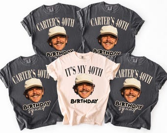 Comfort Colors® Custom Birthday Squad Shirts: Personalized Photo Birthday Party Tees
