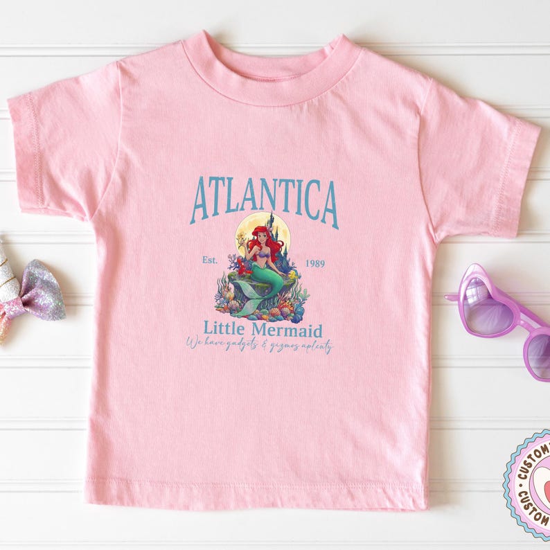 Disney Lilla Sjöjungfrun-tröja, Atlantica est 1989-tröja, Ariel sjöjungfru-tröja, Disney Prinsess-tröja, Vintage Retro Ariel-tröja, Disney-tröja bild 8