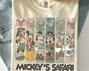 Camiseta Mickey y sus amigos Safari Colores Confortables, Camiseta Disney Safari Mode, Camiseta Animal Kingdom Safari, Camiseta Mickey Safari, Camiseta WDW