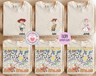 Camiseta familiar a juego de Toy Story, camiseta de viaje familiar personalizada de Disney, camiseta de Buzz Lightyear para niño, camiseta de Woody para papá, camiseta de Jessie para mamá