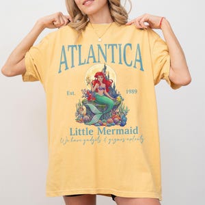 Disney Lilla Sjöjungfrun-tröja, Atlantica est 1989-tröja, Ariel sjöjungfru-tröja, Disney Prinsess-tröja, Vintage Retro Ariel-tröja, Disney-tröja bild 5