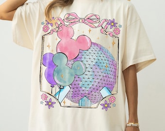 Retro Coquette Bow Disney Epcot Shirt, Disney Trip shirts, Epcot World Tour 1982 Tee, Disneyworld Family Matching shirts, Disney Vacation