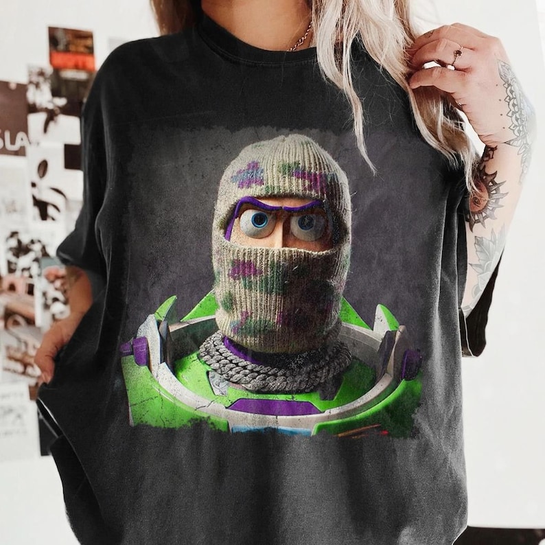 Vintage Funny Toy Story Gangster Shirt, Retro Buzz Lightyear Bootleg Tee, Disney Meme Outfit for Men Women, Pixar Movie Fan Graphic Gift image 2