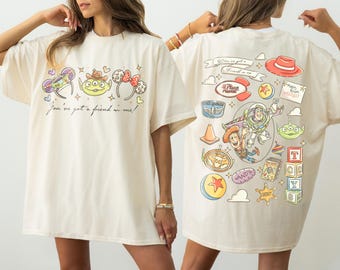 Disney Pixar Toy Story Comfort Colors Shirt, Woody Buzz Rex Hamm Tee, Pizza Planet Shirt, Disneyland Magic Kingdom Trip Tee