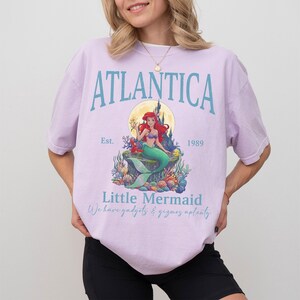 Disney Lilla Sjöjungfrun-tröja, Atlantica est 1989-tröja, Ariel sjöjungfru-tröja, Disney Prinsess-tröja, Vintage Retro Ariel-tröja, Disney-tröja bild 3