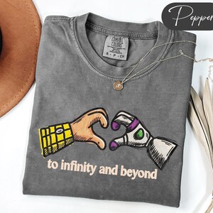 Retro To Infinity and Beyond Comfort Colors® Shirt, Buzz and Woody Best Friend Tee, Magical Kingdom Vacation Couple Tee image 2