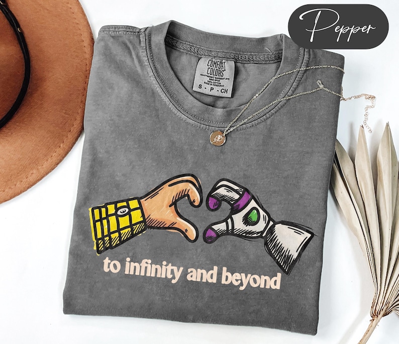 Retro To Infinity and Beyond Comfort Colors® Shirt, Buzz and Woody Best Friend Tee, Magical Kingdom Vacation Couple Tee image 2