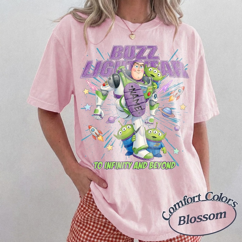Personalized Buzz Lightyear To Infinity And Beyond Shirt, Toy Story Pixar Disney Tee, Space Ranger Shirt, Disneyland Family Trip Matching image 3
