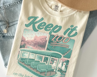 Retro Keep It 100 On The Land The Seas The Skies-shirt, Disney World Trip-shirt, Disney Epcot-shirt, Disney Trip-shirt, Disney Boat Seagull