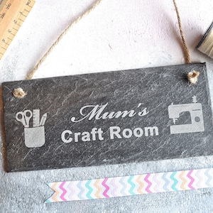 Personalised Craft Room - Slate Sign - Personalised Sign - Studio Office Sign