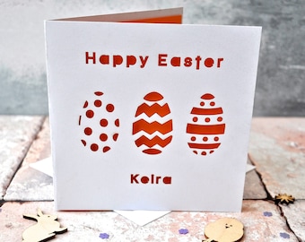 Easter Egg Personalised Laser Cut Card