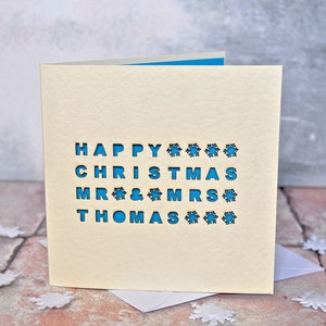 Laser Cut Personalised Christmas Card