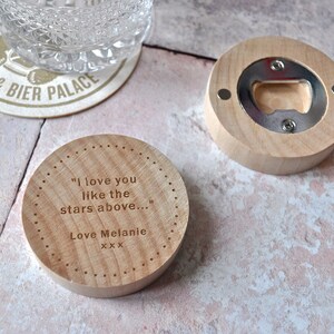 Magnetischer personalisierter Flaschenöffner, Papa Bier Geschenk, magnetischer Flaschenöffner, personalisierte Nachricht