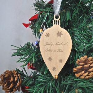 Personalised Christmas Wooden Bauble, Christmas Decoration
