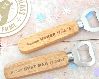 Personalised Wedding Day Bottle Opener - Wedding Favour - Wedding Gift - Engraved