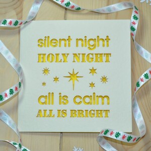 Stille Nacht Heilige Nacht - lasergesneden kerstkaart