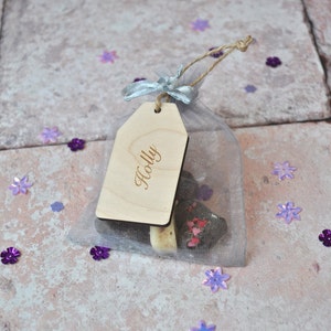 Wooden Name Gift Tag, Wooden Wedding Favour, Birthday Tag