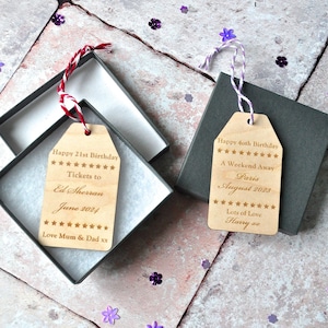 Personalised &#39;Gift Voucher&#39; Wooden Gift Tag