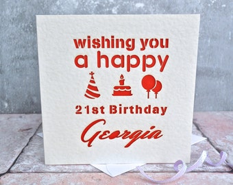 Special Birthday personalised laser cut card