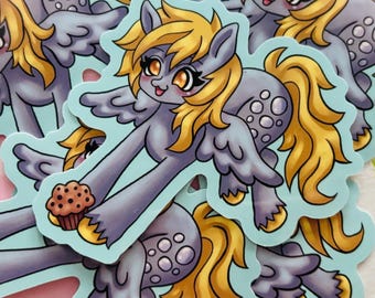 Glossy Derpy muffin | MLP 3” waterproof sticker
