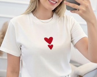 Valentine Hearts Shirt Design, Couple's Love (Digital Download CMYK PNG EPS Files)