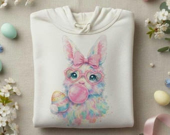 Preppy Easter Bunny PNG, Retro Spring Bunny Ears (Digital File)