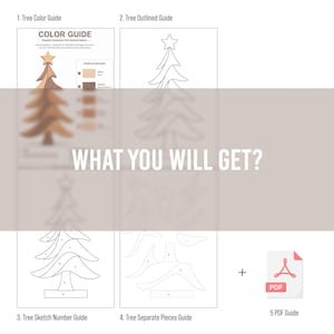 Christmas Tree Intarsia Pattern, Beginner Scroll Saw Woodworking Template (Digital Download) image 2