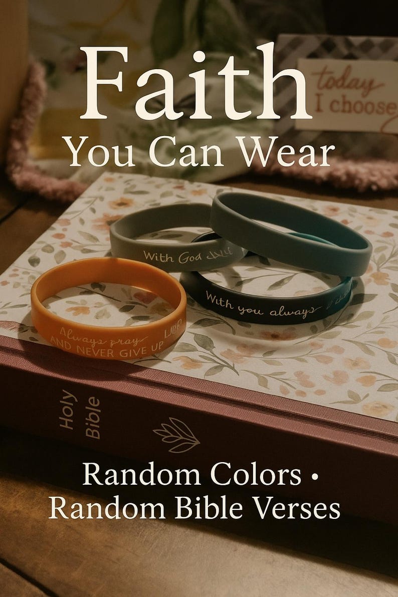 Inspirierende christliche Silikonarmbänder - Zufällige Farben