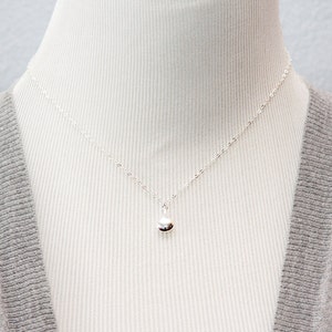 Sterling Silver Drop Necklace Little Simple Silver Teardrop Bridal Jewelry Delicate Modern Drop Pendant N225 image 4