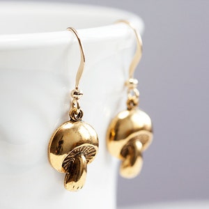 Tiny Mushroom Earrings E042 image 3