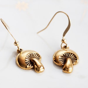 Tiny Mushroom Earrings E042 image 2