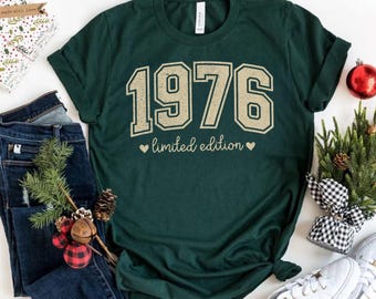 1976 Shirt, Personalized Birthday Tee, Custom Year Shirt, Vintage 1976 Shirt, 50th Birthday Gift, Limited Edition Birthday, Birthday Gift