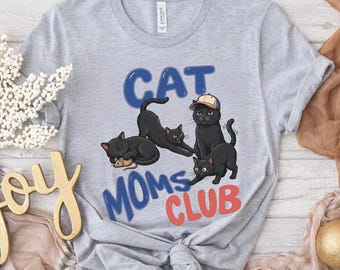 Camiseta del Club de Mamás Gatas Negras, Camiseta Mamá Gata Negra, Regalo para Mamás Gatas, Regalo para Amantes de los Gatos, Camiseta del Día de la Madre, Idea de Regalo para Mamá