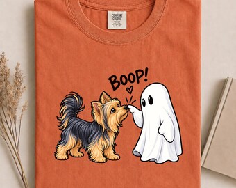 Comfort Colors Yorkshire Terrier Ghost Boop Shirt, Cute Halloween Yorkie Tee, Funny Yorkshire Fall Tshirt, Spooky Season Dog Lover Gift