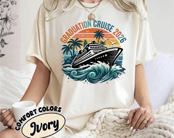 Camiseta Comfort Colors® para el crucero de graduación 2026, camiseta para el crucero de fin de curso 2026, camiseta para el viaje de graduación, camiseta para las vacaciones en crucero, camiseta de la promoción de 2026