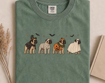 Mastiff Halloween Costumes Comfort Colors Shirt, Retro Spooky Mastiff Dog Graphic Tee, Funny Halloween Mastiff Gift