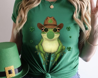 Funny Frog St Patrick's Day Shirt, Funny Toad Shirt, Lucky Frog Lover Gift, Silly Frog Meme Graphic Tee, Funny Frog Lover Shirt, Lucky shirt