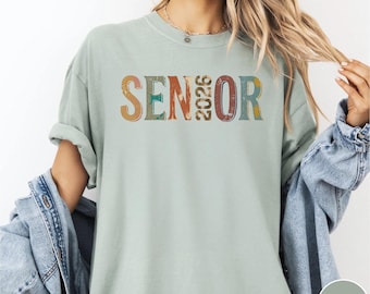 Camiseta Comfort Colors® Senior 2026, Camiseta de la Clase de 2026, Camiseta de Graduación 2026, Camiseta Vintage de Graduación de la Clase de 2026, Camiseta para Estudiantes de Último Año de Universidad