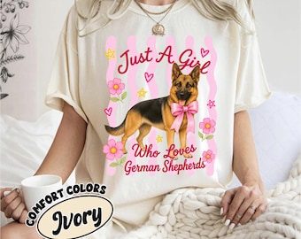 Comfort Colors® Just A Girl Who Loves Dachshunds Shirt, Cute Dachshund Graphic Tee, Wiener Dog Mom T-Shirt, Dog Lover Gift