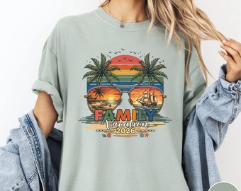 Comfort Colors Family Vacation 2026 Shirt, Matching Family Trip Shirts, Beach Vacation Tee, Summer Family Trip Shirt, Cruise Family Outfit