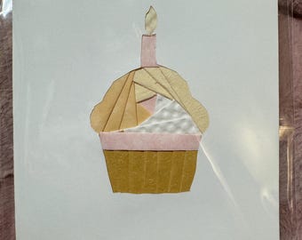 Handmade Cupcake Iris Folding Card