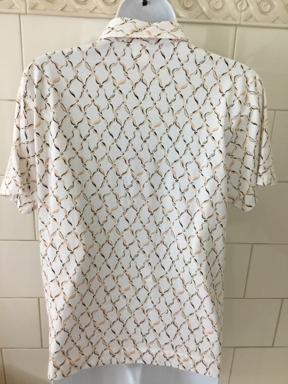 Vintage Leon Levin Printed Polo Shirt M (?) - Gem