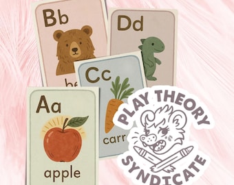 Boho Alphabet Flashcards | Pastel ABC Learning Cards | Early Childhood Printable Resource | Montessori Classroom Decor