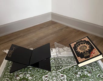 Custom Acrylic Quran Stand with Name & Bismillah – Elegant, Personalized Islamic Gift
