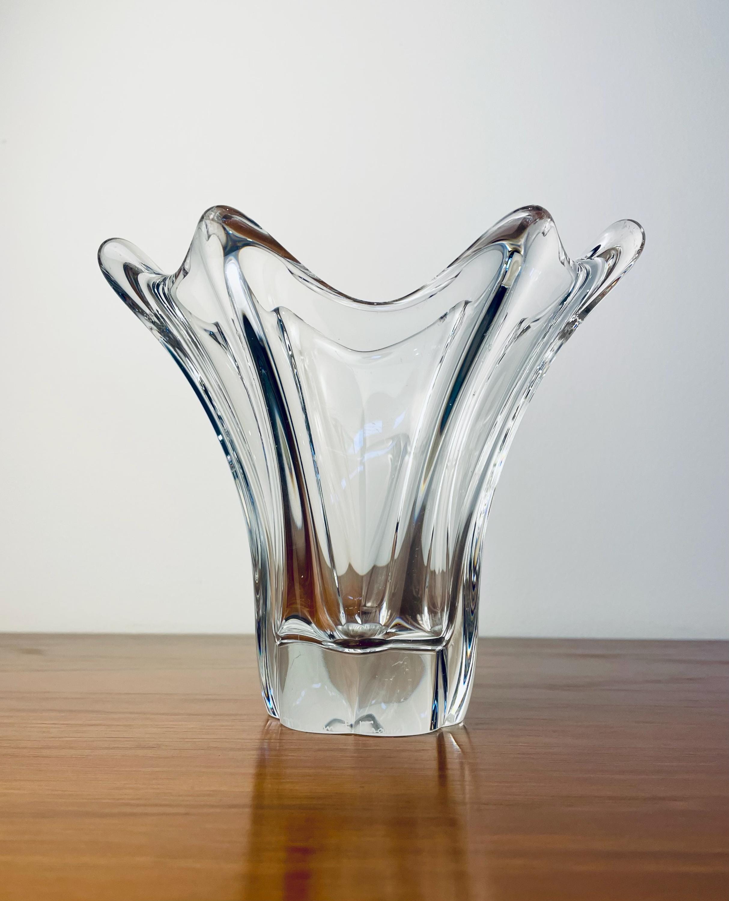 DAUM France Twisted crystal vase フラワーベース DAUM France Twisted crystal vase フラワーベース Daum Crystal Vase