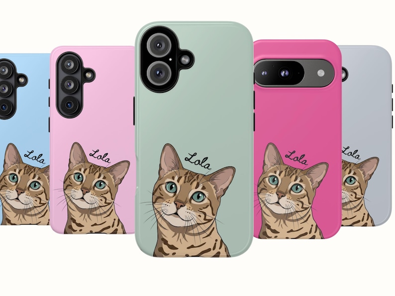 pet portrait on phone