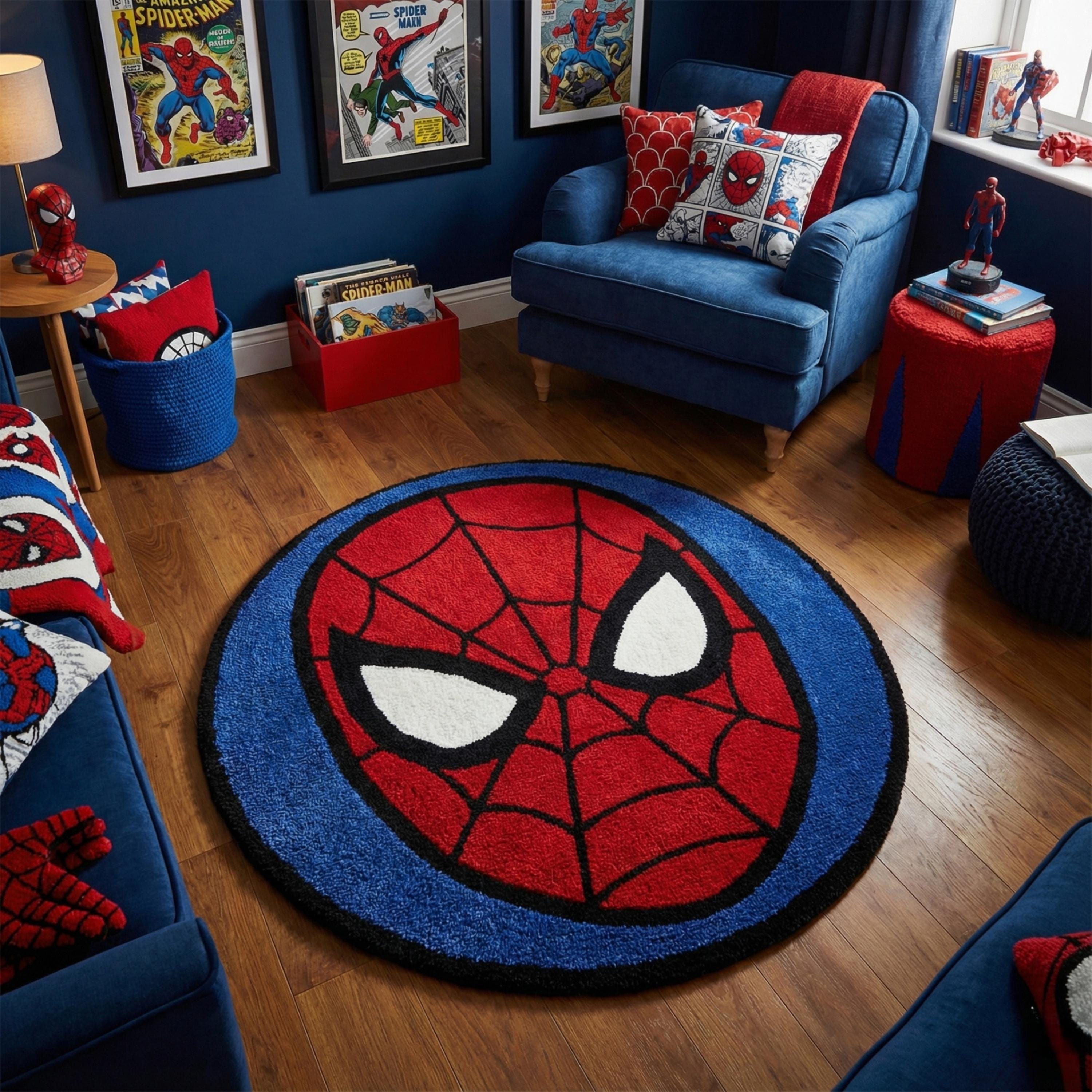 スパイダーマンをテーマにしたラグ - Etsy 日本