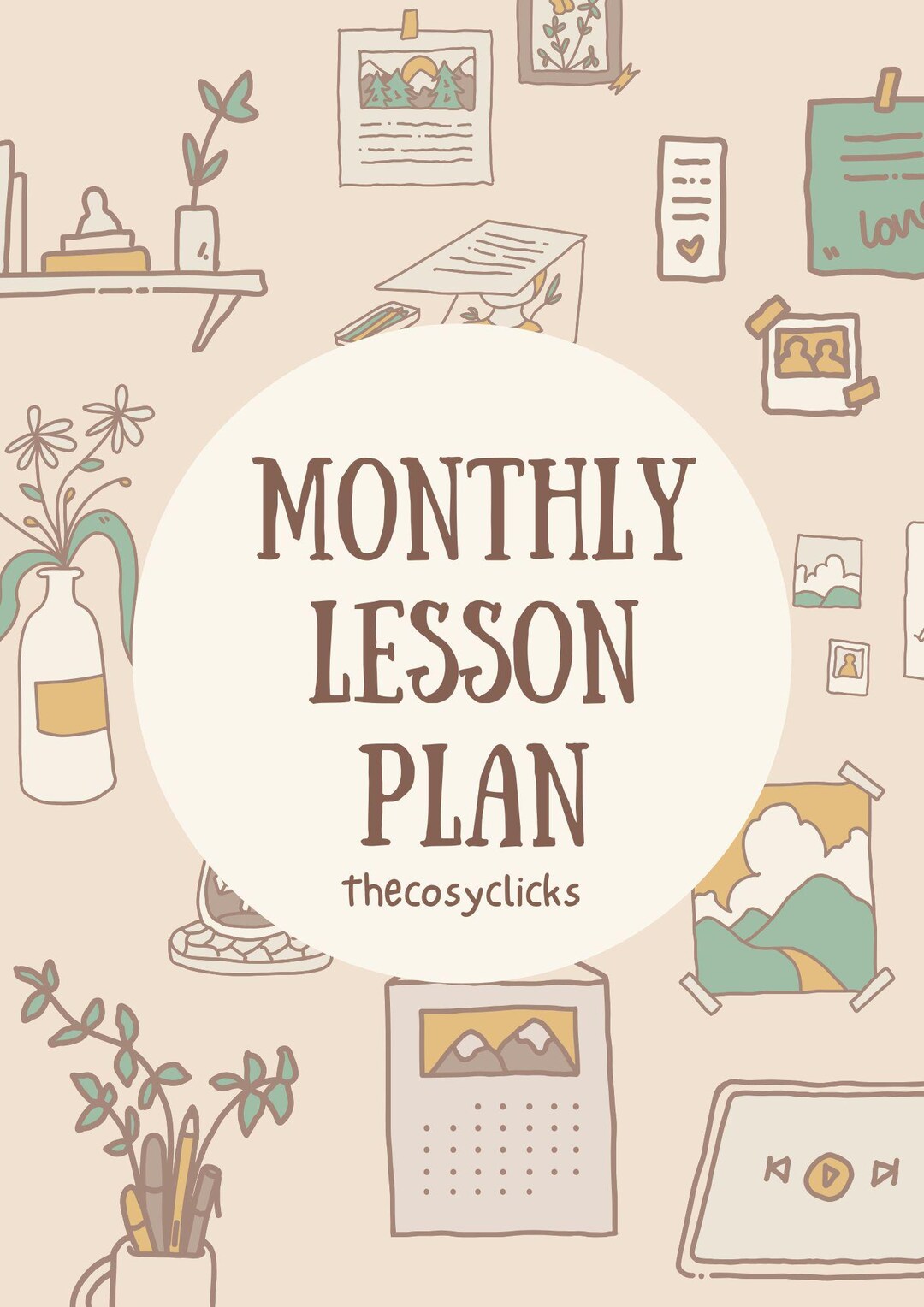 Editable Monthly Lesson Plan Template, Canva Homeschool Planner ...