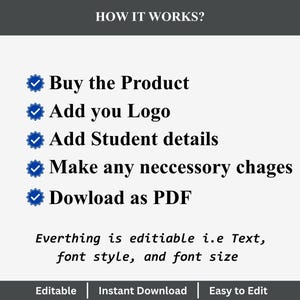 Editable High School Transcript Template Canva | Homeschool Transcript PDF | Academic Record Grade Sheet A4 Printable image 5